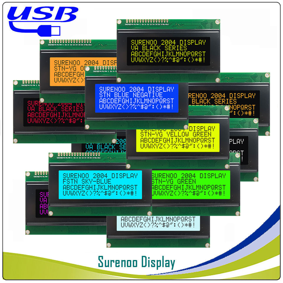 Lcd 1602 - Módulo de Tela LCD Surenoo LCD2USB