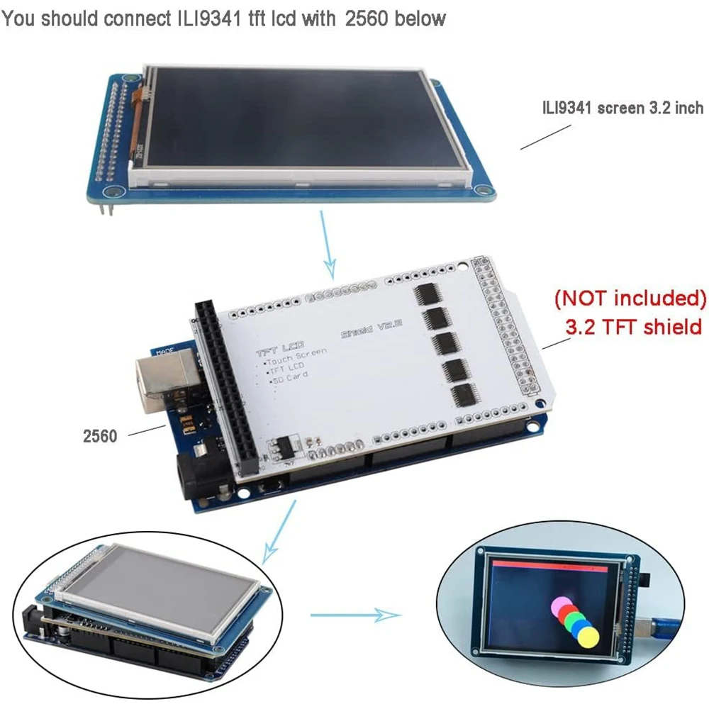 Módulo de tela LCD TFT de 3,2  - Ili9341 avaliação e preço