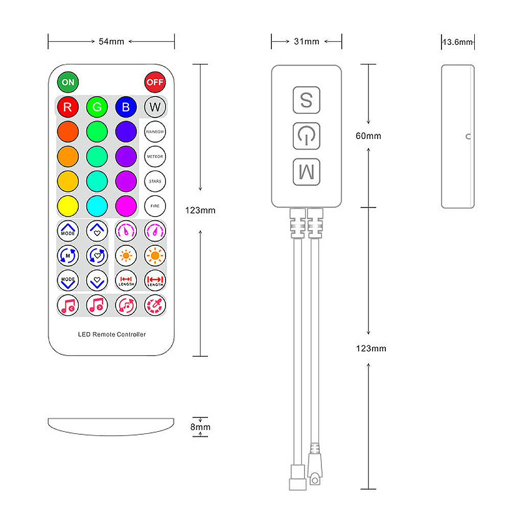 DC5-24V sp611e bluetooth app e - Ws2812B avaliação e preço