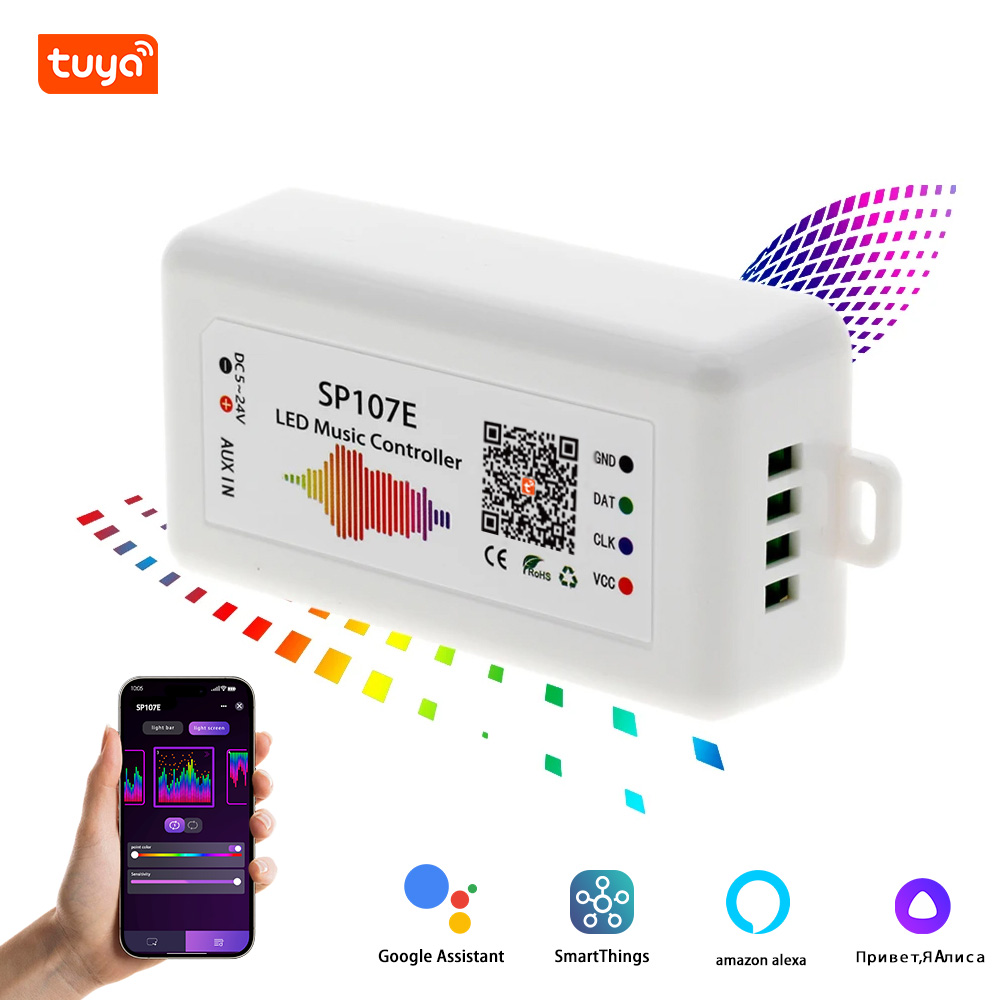 Sp107e DC5-24V led controlador - Ws2812B avaliação e preço