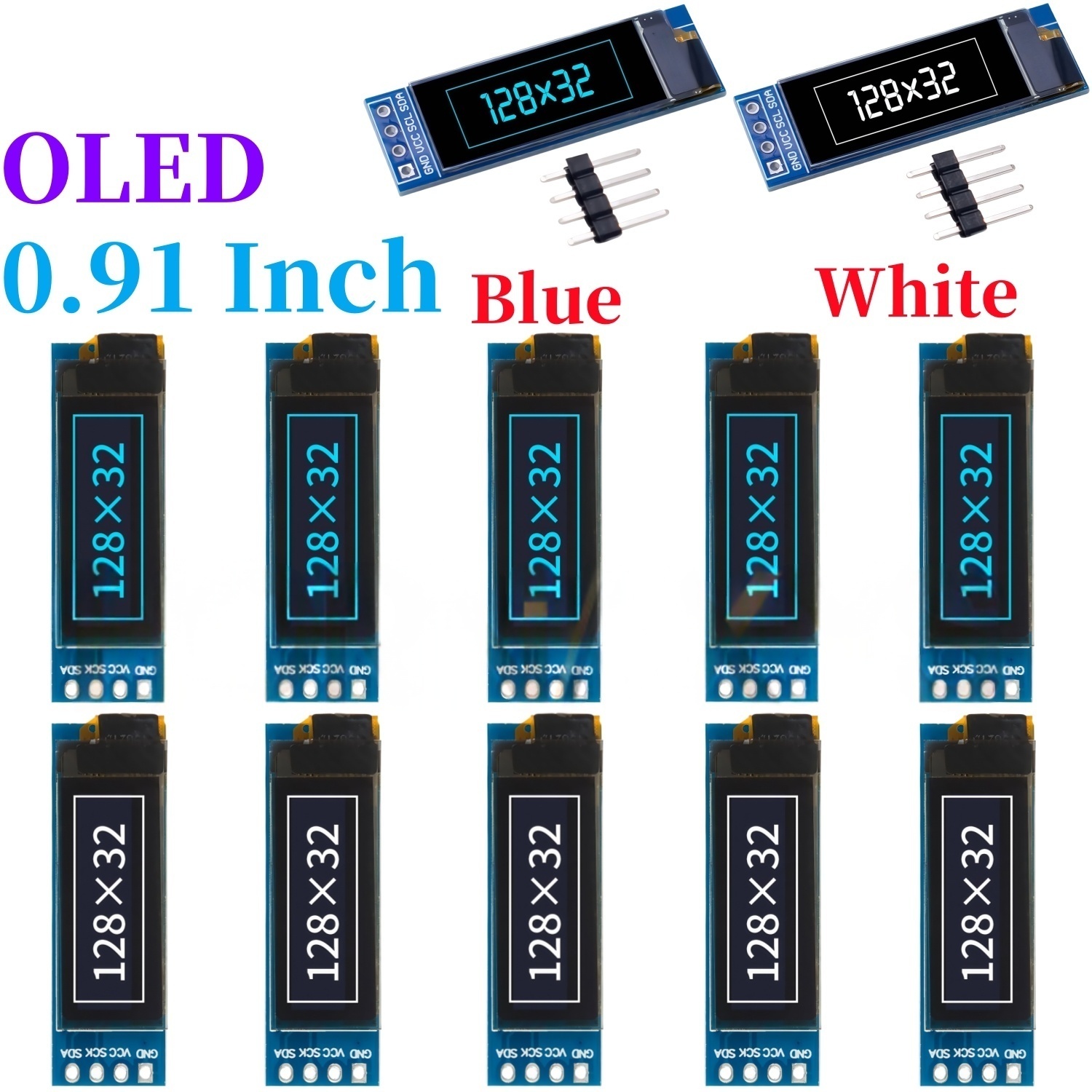 0.91 Polegada 128x32 IIC I2C B - Ssd1306 avaliação e preço