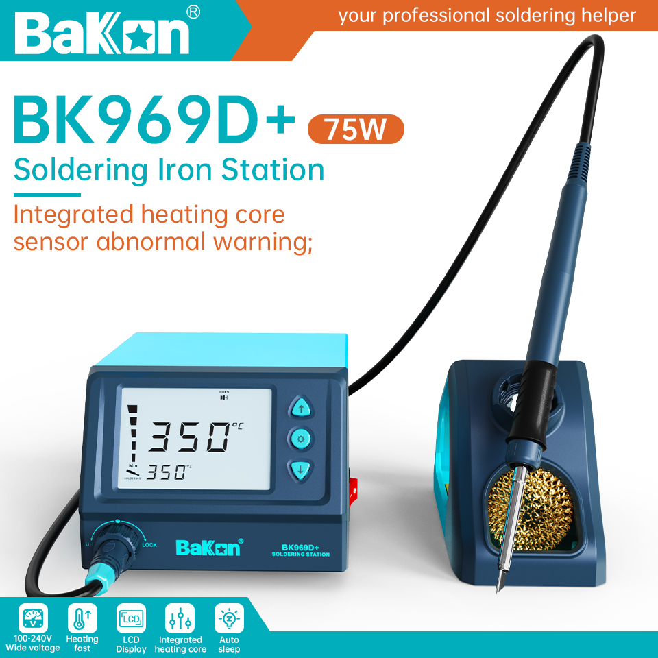 Bakon 75w bk969d + estação de  - Soldering Iron Temperature Probe avaliação e preço