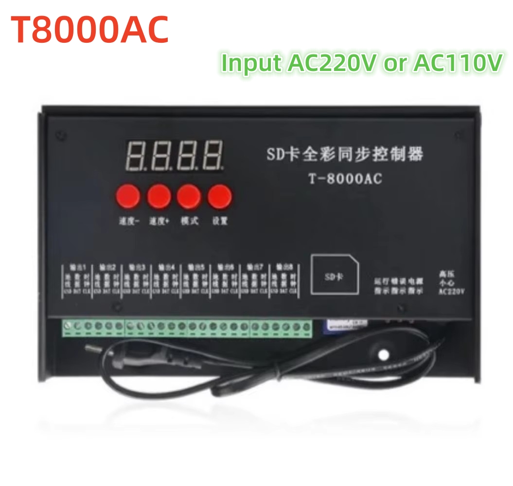 8192 pixels t8000ac T-8000 ac  - Ws2812B avaliação e preço